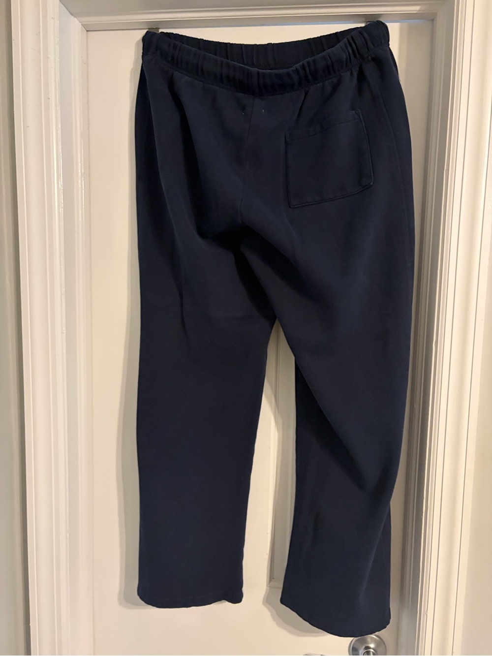 Garage Navy Wide Leg Drawstring Sweatpants Women’s Size L - Picture 2 of 2